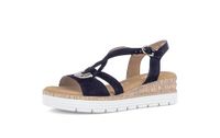 Gabor Dames Plateau Sandalen Zwart Leer