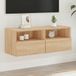 Maison Exclusive - meuble TV mural, chêne Sonoma, 80x30x30 cm, panneau de particules