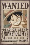 ABYSTYLE Your Decoration B.V. One Piece Poster Luffy Wanted Poster - 42 x 29 cm