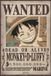 ABYSTYLE Your Decoration B.V. One Piece Poster Luffy Wanted Poster - 42 x 29 cm