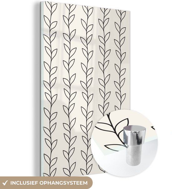 MuchoWow® Glass Painting 60x90 cm - Acrylic Glass Painting - Nature - Patterns - Lianes - Photo on Glass - Paintings