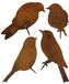 Bordure de clôture en métal pour jardin – Motifs d'oiseaux patinés – Décoration de jardin – Décoration murale extérieure – Design authentique fait main avec aspect rouille