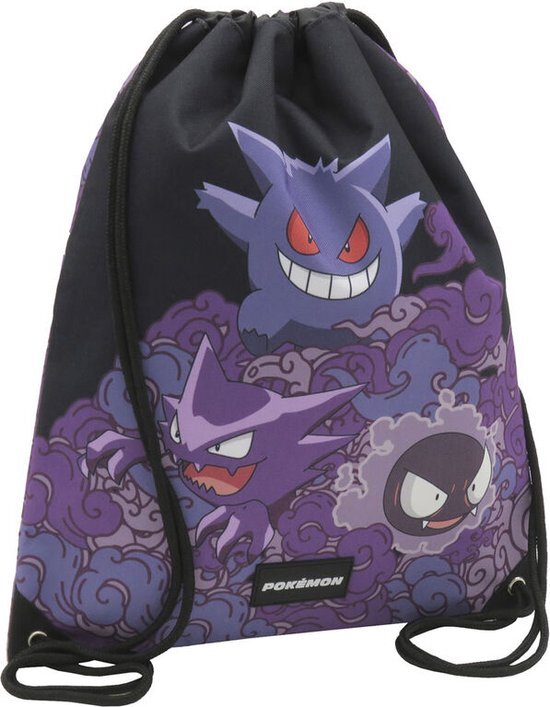 CYP Brands Pokémon jeugdrugzak, Gengar-design, verstelbare handgrepen, rugzak, zwart, officieel product (CyP Brands)