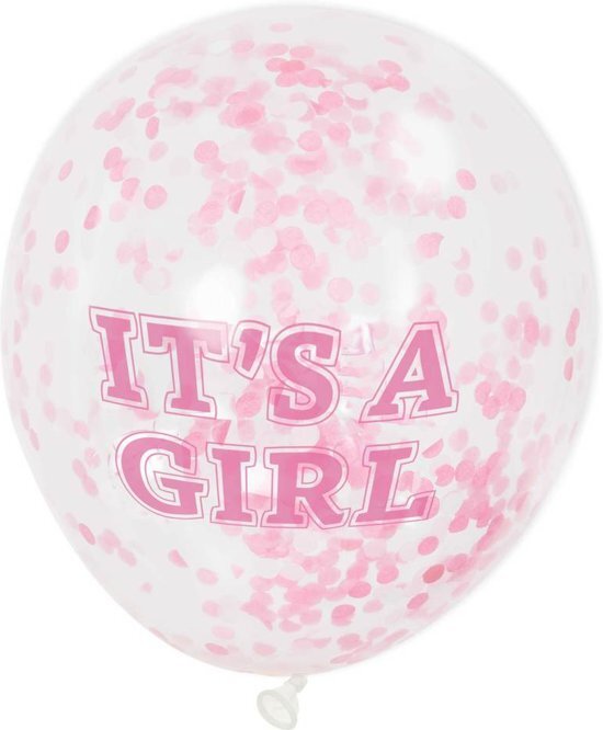 Haza confetti ballonnen "it's a girl "