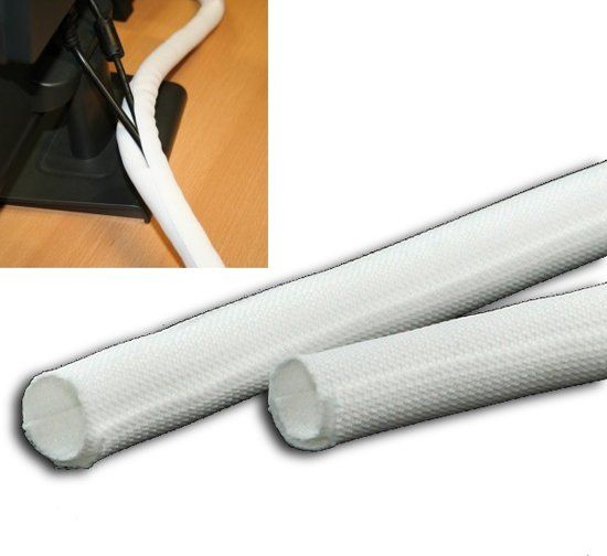 Value Gevlochten slang 2,5m Wit