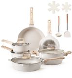 Set de casseroles à induction sans marque - 17 pièces - Blanc
