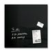 SIGEL GL110 Premium glazen magneetbord 48 x 48 cm zwart hoogglanzend, SGS getest, eenvoudige montage, incl. 3 magneten, Artverum