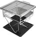 Sans marque Grill de feu de camp portable pliable d'extérieur - Foyer de camping avec sac de transport pour pique-nique en plein air