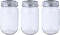 Esschert Design 4x stuks glazen bloemenvaasjes/jars met schikdeksel 13 cm - Bloempotjes voor binnen - Kruidenpotjes