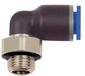 L-draadaansluiting Riegler L-steekkoppeling Blauwe Serie draaibaar G 1/4 buiten Ø 6 mm
