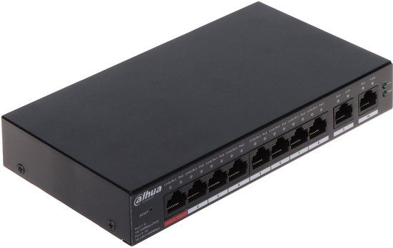 Dahua CS4010-8ET-110 Serie - 8-Poort PoE Switch - Desktop - RJ45 LAN-poorten - 90W PoE