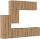 vidaXL TV Wandmeubel 5-delig Artisan Eiken Bewerkt Hout