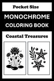Monochrome Coloring Book Coastal Treasures Pocket Size