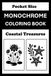 Monochrome Coloring Book Coastal Treasures Pocket Size