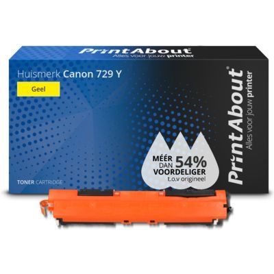 PrintAbout Huismerk Canon 729 Y Gele Toner - Compatibel - 1250 Pagina's