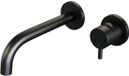 Brauer Black Edition Inbouw Wastafelmengkraan met Gebogen Uitloop en Rozetten Model B1 Mat Zwart