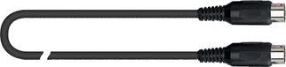 QUIK LOK SX/164-1 MIDI-kabel, 1m, Zwart
