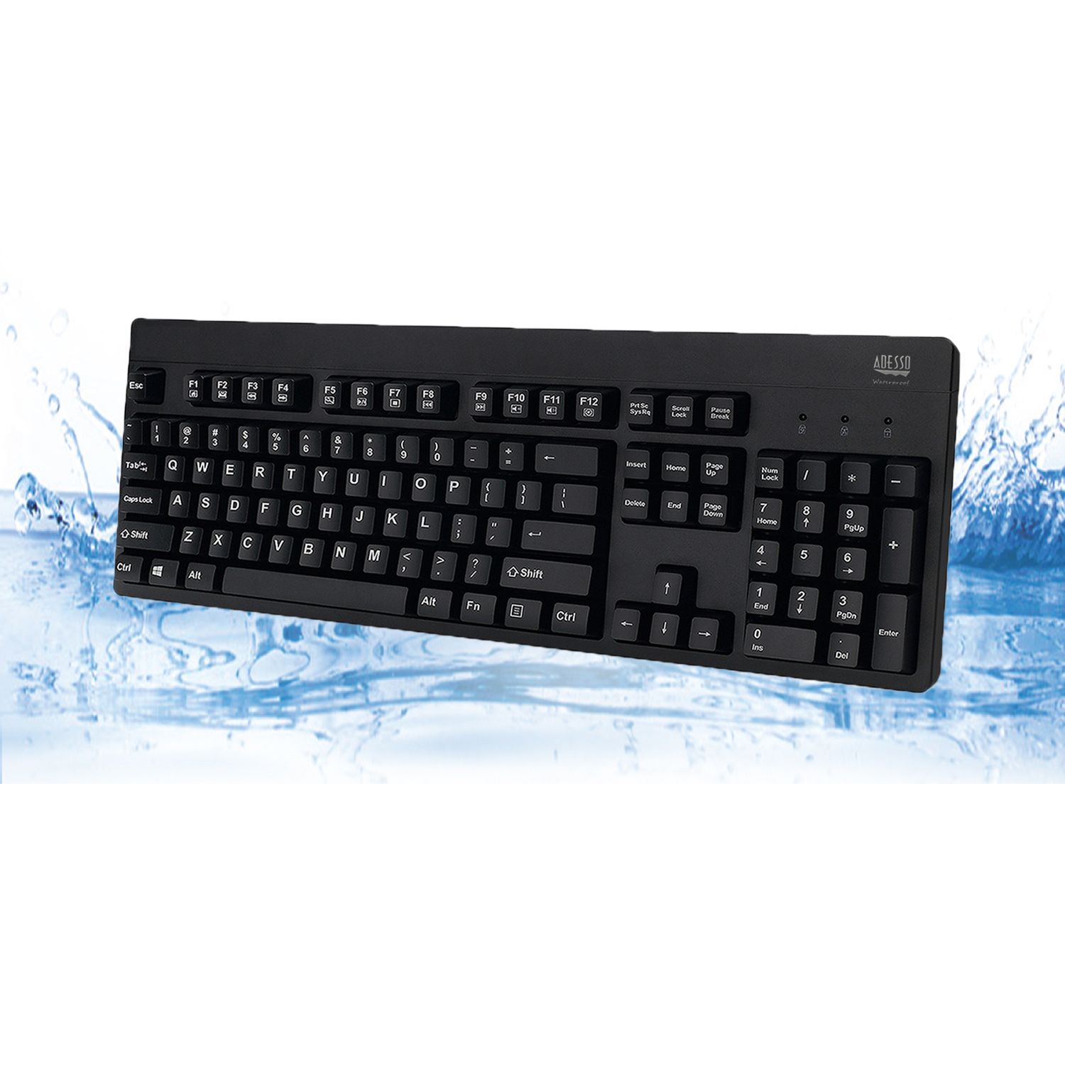 Adesso EasyTouch 630UB - USB QWERTY US English Keyboard - Black