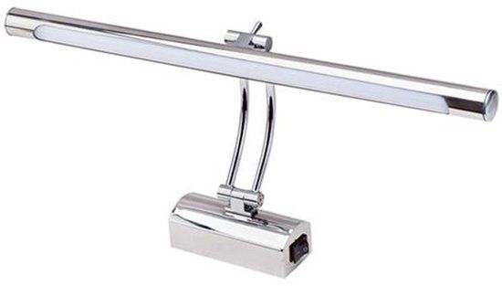 BES LED Akna LED Picture Light - Round 8W - Chrome Aluminum - Adjustable