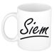 Bellatio Decorations Siem Naam koffiemok - beker - met sierlijke letters - wit