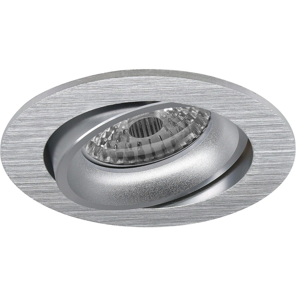 BES LED Spot Armatuur GU10 - Pragmi Delton Pro - Inbouw Rond - Mat Zilver - Aluminium - Kantelbaar - Ã˜82mm