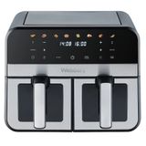 WEBBER AF900 Dubbel 9L Heteluchtfriteuse Zwart/Roestvrijstaal