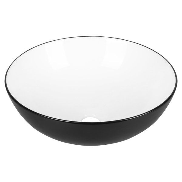 Differnz Duo Waskom Keramiek 39.5 x 13.5 cm Zwart Wit 38.010.54