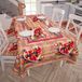 PETTI Artigiani Italiani - Tafelkleed voor keukentafel, aardbeiendesign, 12 plaatsen (140 x 240 cm), 100% Made in Italy