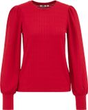 WE Fashion Dames jersey top met structuur - Fire red - Maat: XXL