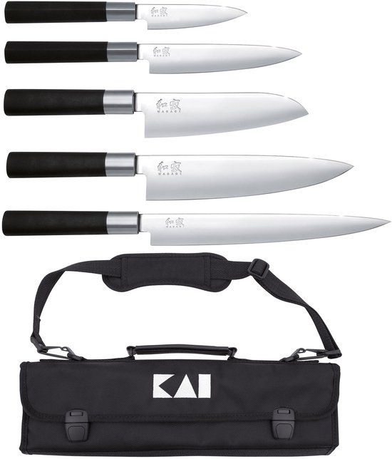 KAI Wasabi Messenset - 5 delig - Zwart