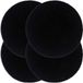 vidaXL Sets de table 4 pièces rond 38 cm coton uni noir