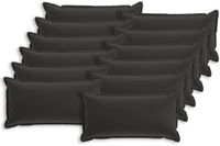 vidaXL - Kussensloop - 12 stuks - Houten - Zwart - 40 x 80 cm - Polyester