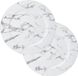 Excellent Houseware Kerstdiner Onderborden - 2 stuks - 33 cm - Kunststof - Wit Marmer