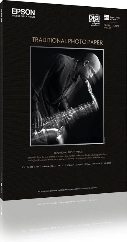 Epson Traditional Photo Paper - DIN A2 - 330g/m² - 25 Vel