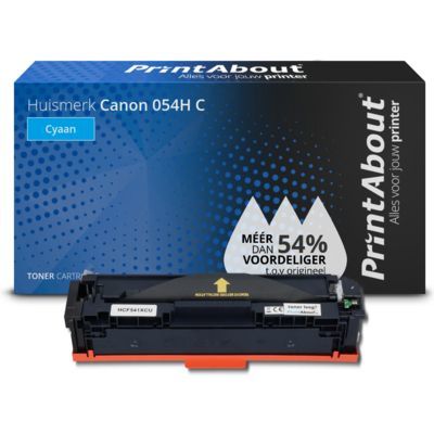 PrintAbout 054H C Toner Cartridge - Cyan - High Yield - Compatible with Canon Printers