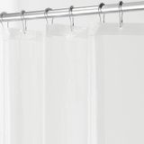 iDesign Stoffen douchegordijnen, waterdicht polyester gordijn 180 x 200 cm, transparant