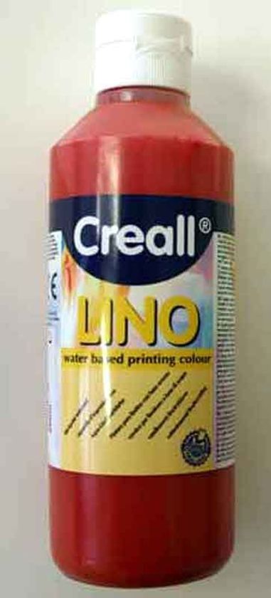 Creall Blockprintverf op waterbasis - Donker Rood - 250ml