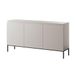 Selsey Bemmi Dressoir 150 cm Grijs Taupe Moderne Kast met 3 Deuren en Zwarte Stalen Poten
