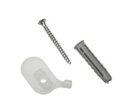 Gardinia Plafondsteun voor aluminium gordijnrail, 1 rails, wit, set van 2 stuks