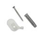 Gardinia Plafondsteun voor aluminium gordijnrail, 1 rails, wit, set van 2 stuks