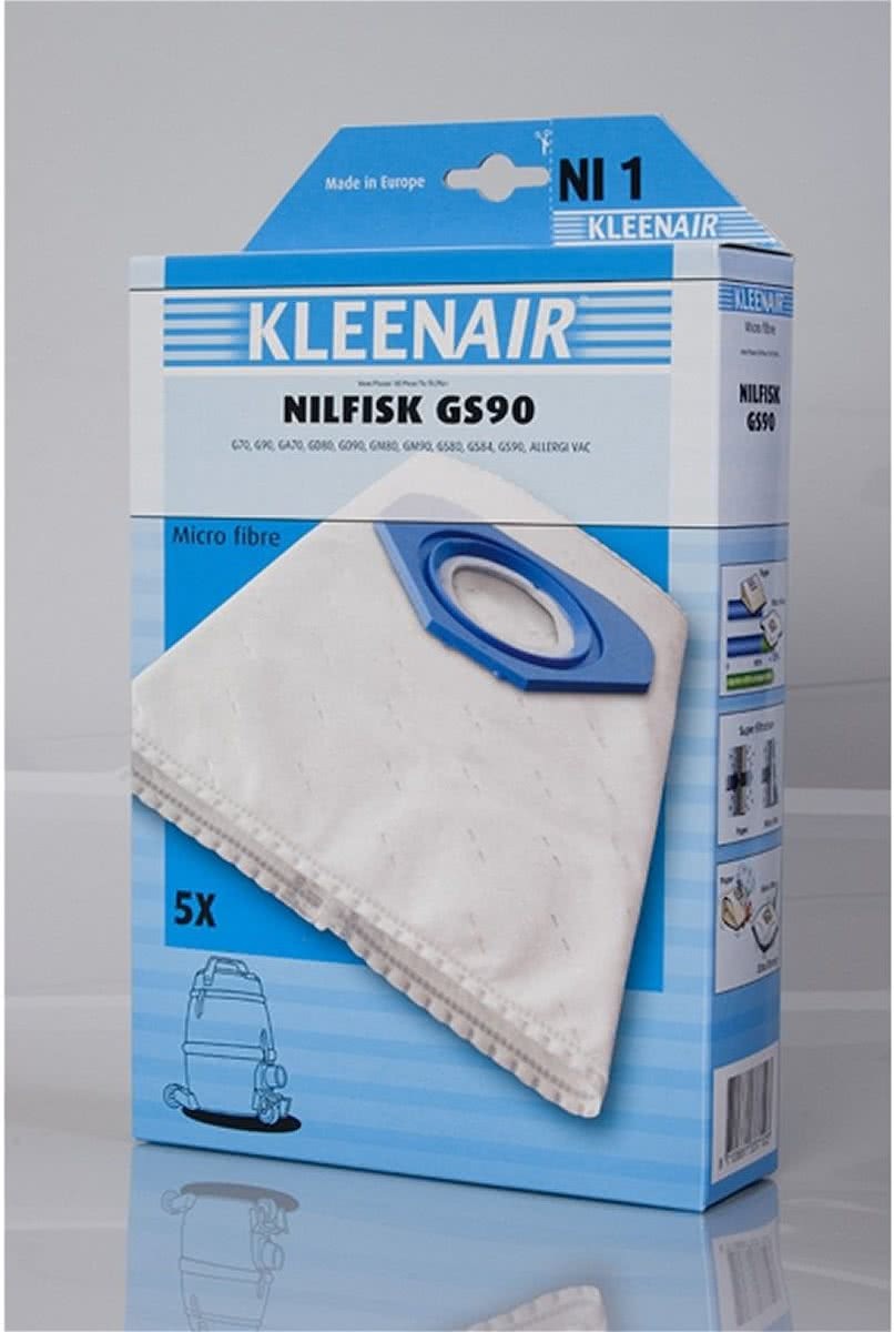 Kleenair 5 Microfiber Stofzuigerzakken Nilfisk GS90