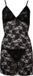 Cottelli Collection – Zwarte erotische nachtjurk met string – Maat L