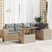 Maison Exclusive - Ensemble de meubles de jardin 6 pièces avec canapé et coussins, beige, en polyrotin