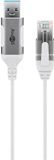 Goobay USB 3.0 Type A naar RJ45 Adapterkabel - 1 meter - Wit