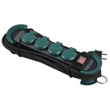 Bachmann 500.200 Buitenhaak 4x 230V 4m Zwart met Groene Afdekking IP44