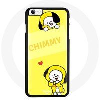 Maniacase Etui voor Iphone 8 BTS Bangtan BT21 Chimmy Jimin Gele Achtergrond
