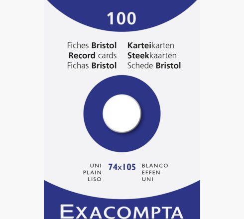 Exacompta Systeemkaart 74 x 105 mm Blanco Wit