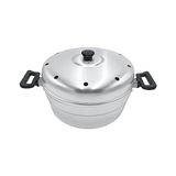 Pentole Agnelli Nonna Aurelia oven voor gebak in BLTF aluminium met deksel en ijzeren plaat, zilver, 28 cm