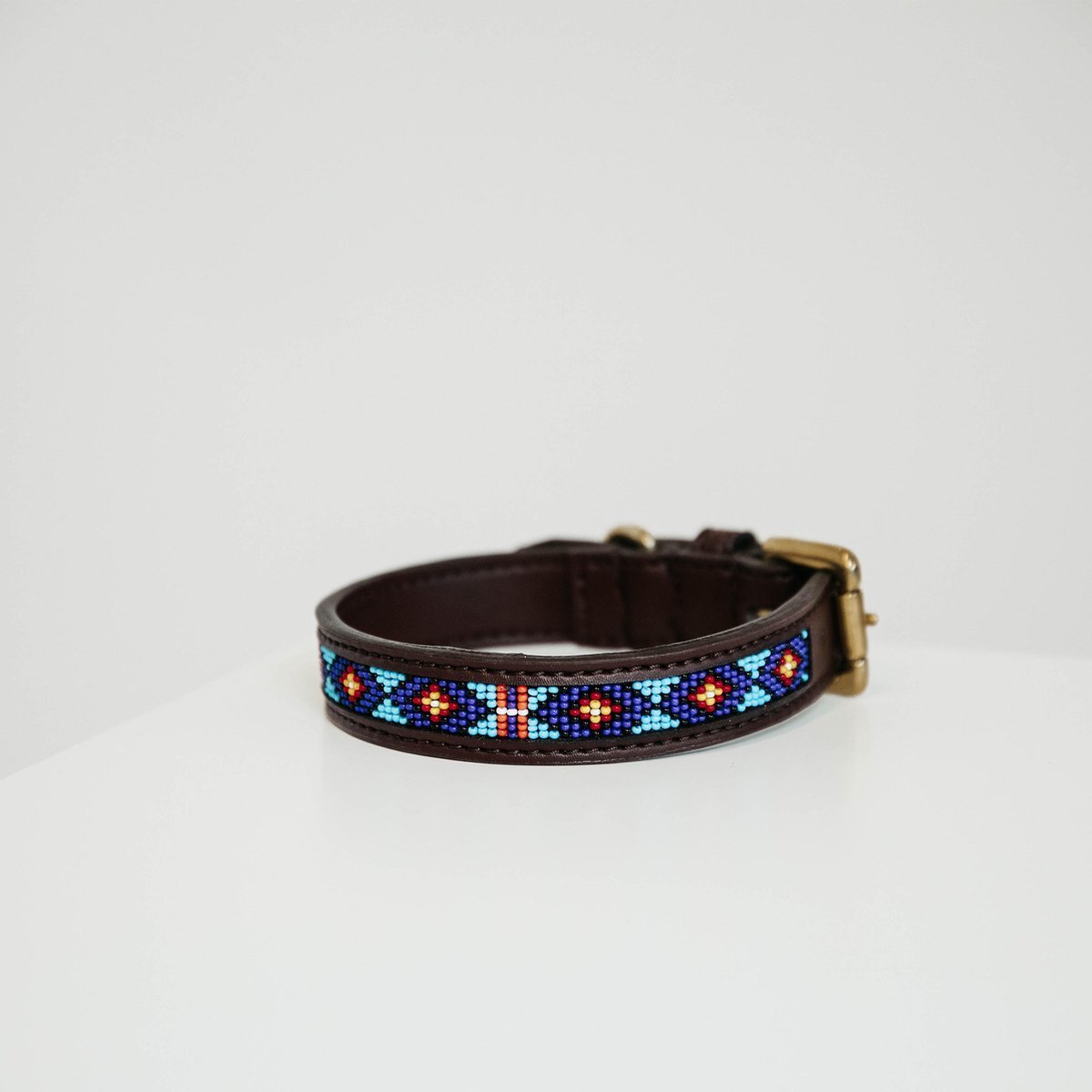 Kentucky Dogwear Hondenhalsband Handgeknoopt Parels - Blauw M 50cm navy