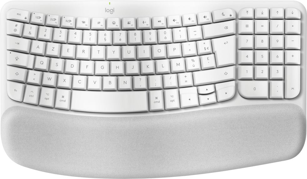 Logitech Wave Keys for Mac - Bluetooth AZERTY Frans Wit - Ergonomisch